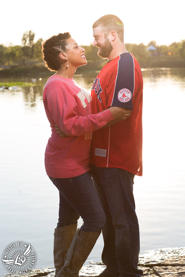 Austin engagement photographer at Mueller Lake Park