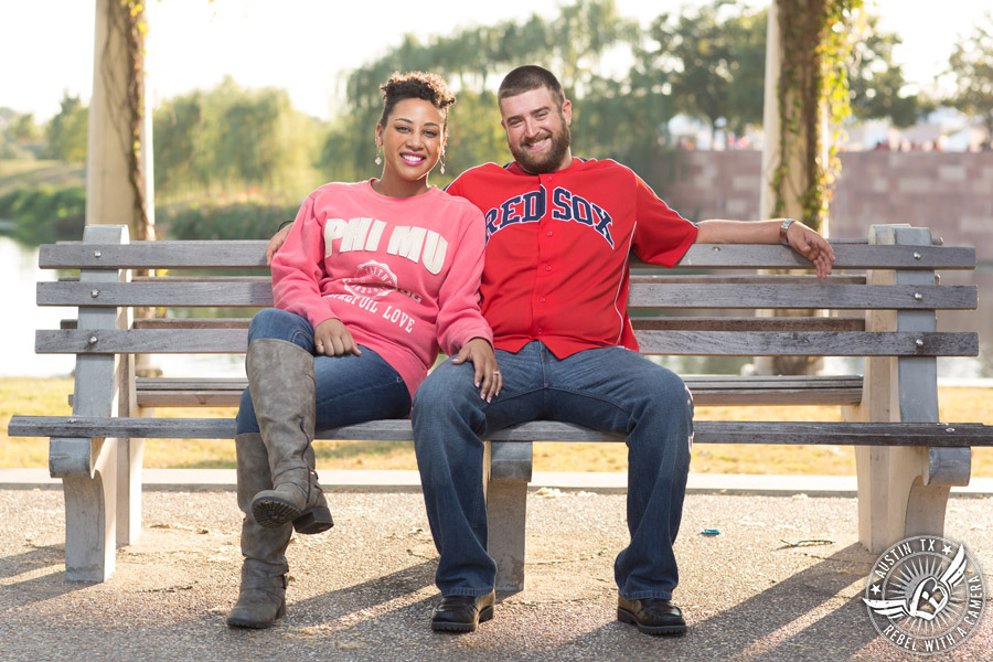 Austin engagement photographer at Mueller Lake Park