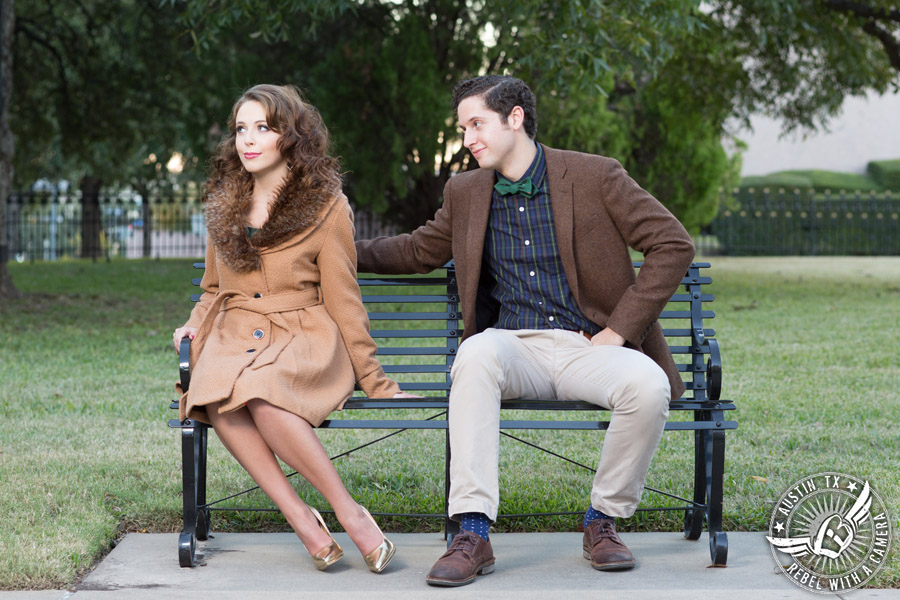 Engagement pictures at the Texas State Capitol in Austin