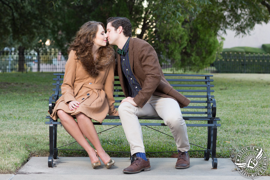 Engagement pictures at the Texas State Capitol in Austin