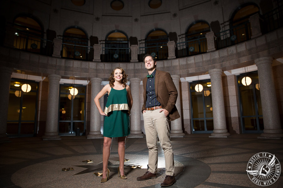 Engagement pictures at the Texas State Capitol in Austin