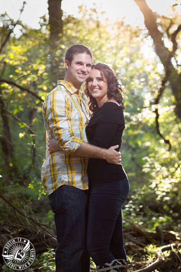 Greenbelt engagement session in Austin.