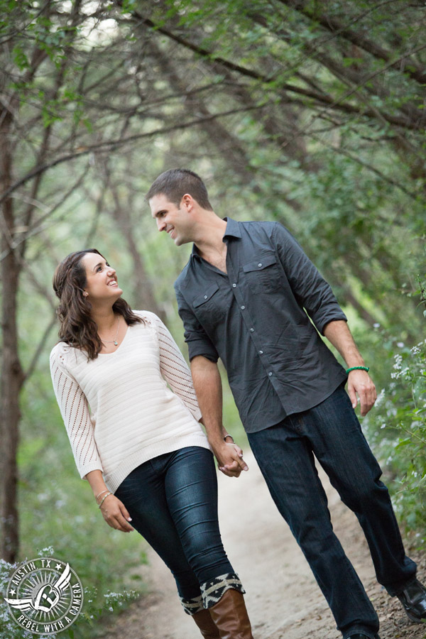 Greenbelt engagement session in Austin.