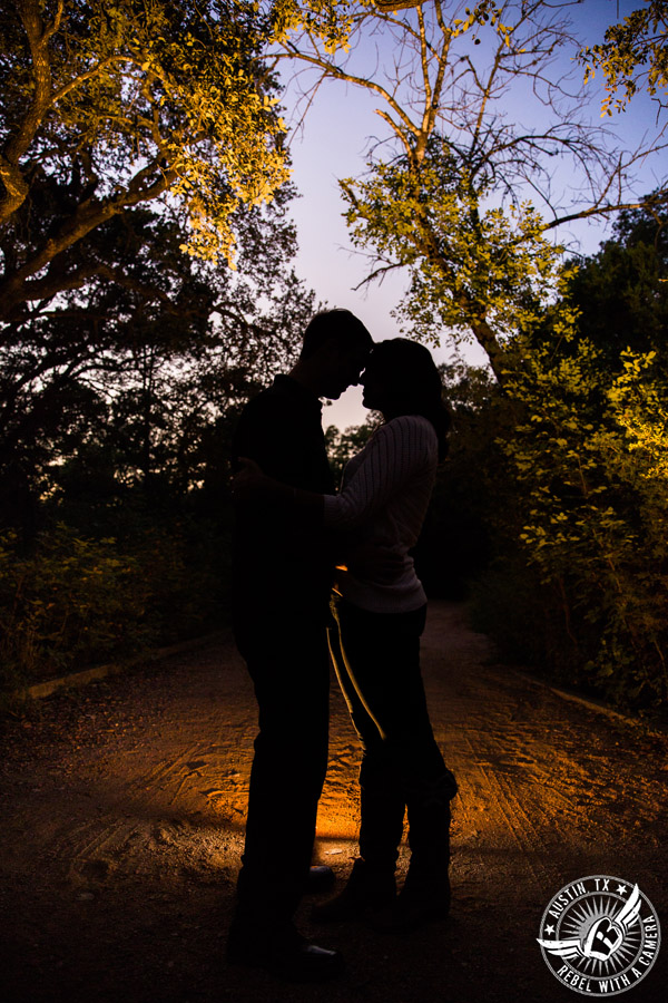 Greenbelt engagement session in Austin.