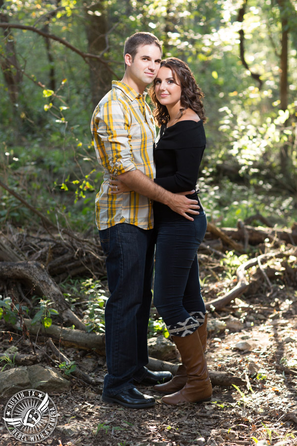 Greenbelt engagement session in Austin.