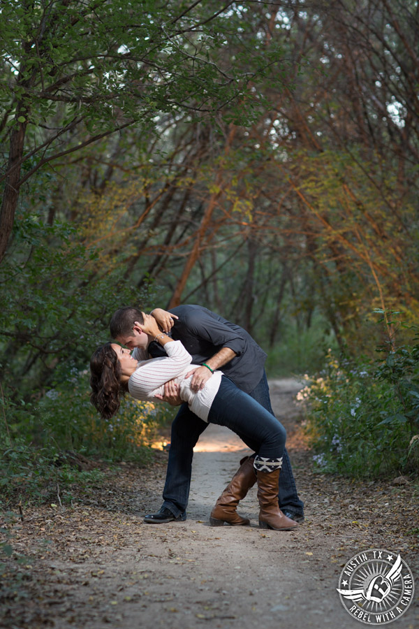 Greenbelt engagement session in Austin.