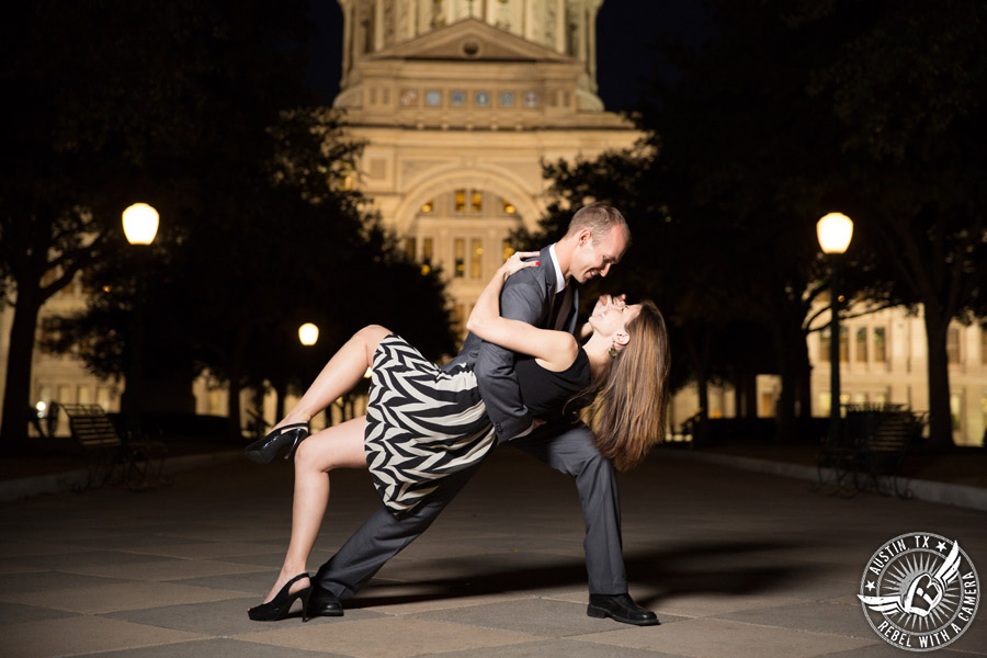 Austin engagement session at the Texas State Capitol