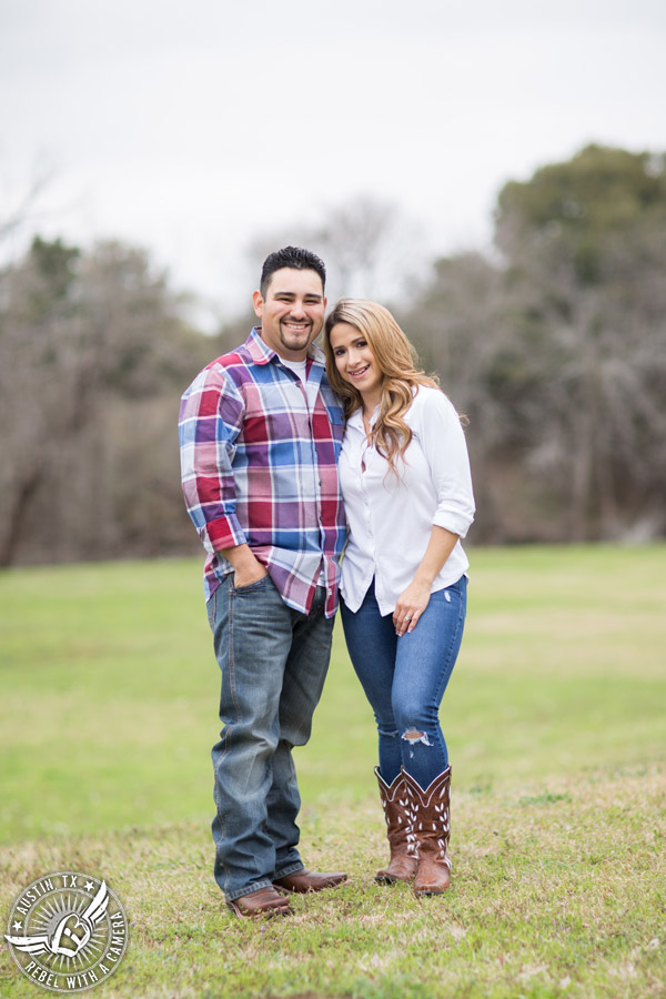 Rustic engagement portraits in Round Rock, Texas