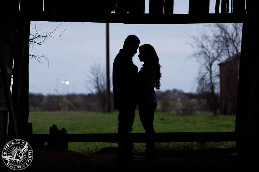 Rustic engagement portraits in Round Rock, Texas