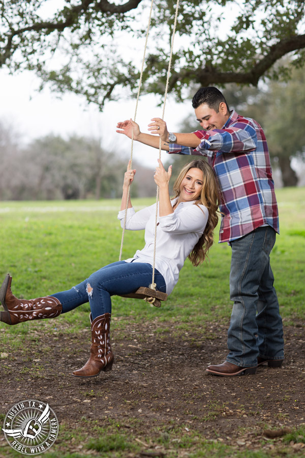 Rustic engagement portraits in Round Rock, Texas