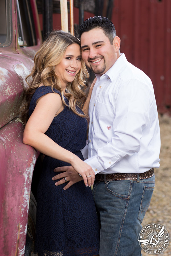 Rustic engagement portraits in Round Rock, Texas