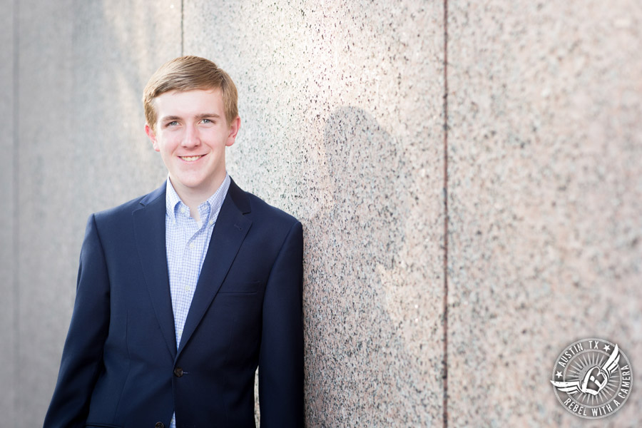 Austin senior portraits for guys at the Texas State Capitol