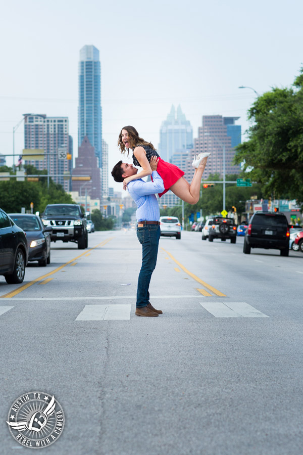 Fun South Congress engagement session in Austin