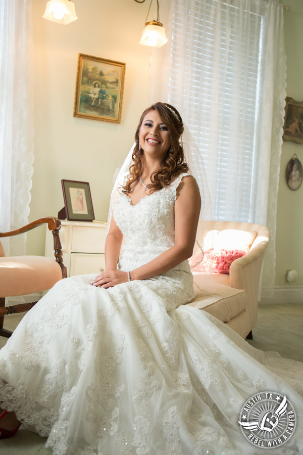 Taylor Mansion wedding photo of bride in bride's room