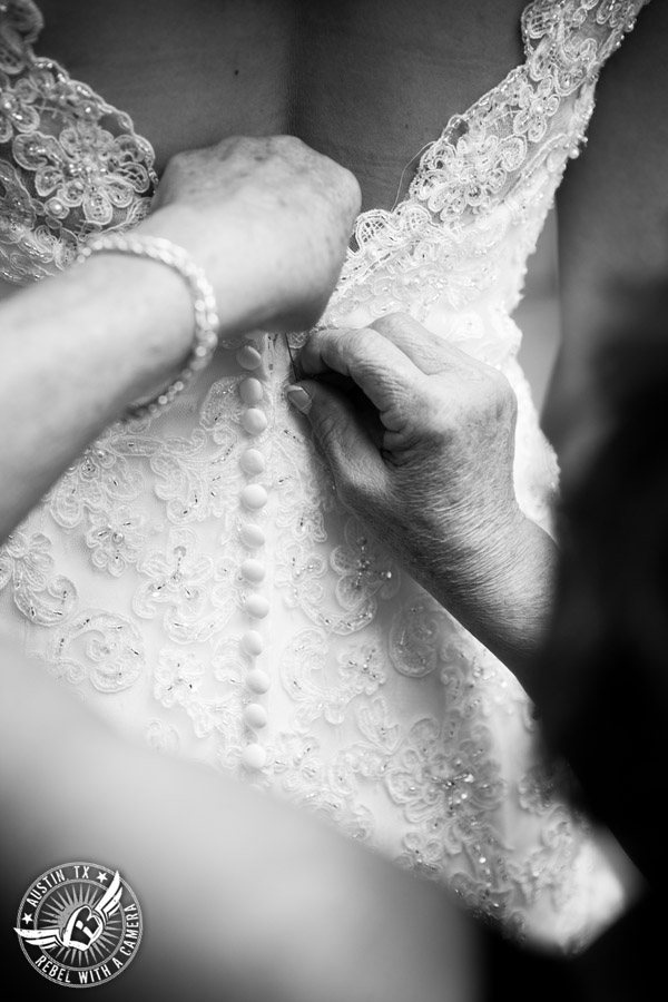 Taylor Mansion wedding photo of bride getting ready in bride's room