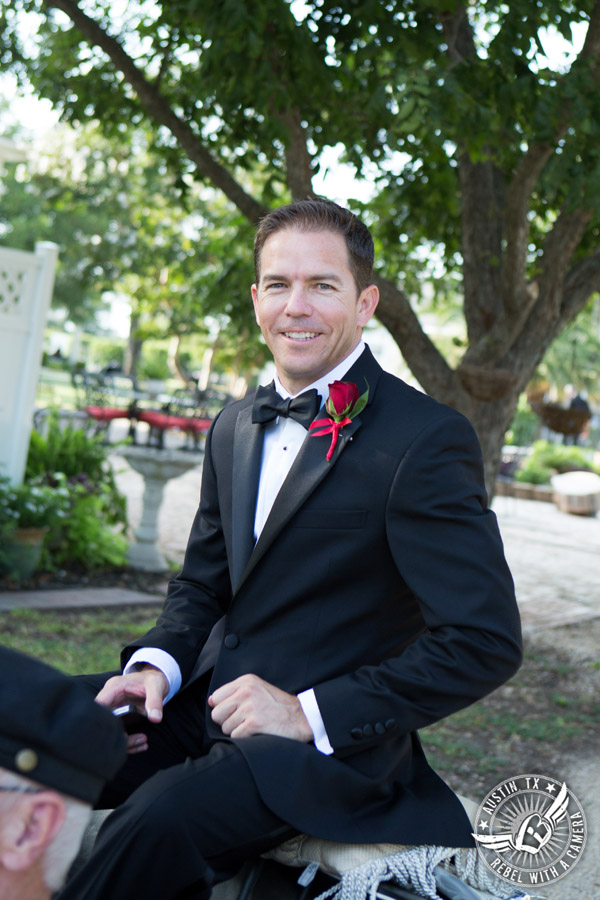 Taylor Mansion wedding photo groom before the wedding ceremony