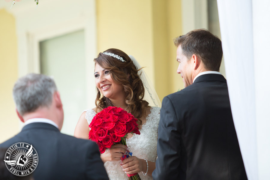 Taylor Mansion wedding photo of bride and groom at wedding ceremony