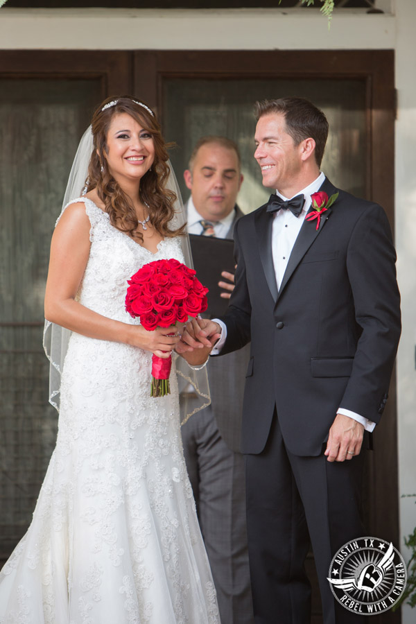 Taylor Mansion wedding photo of bride and groom at wedding ceremony