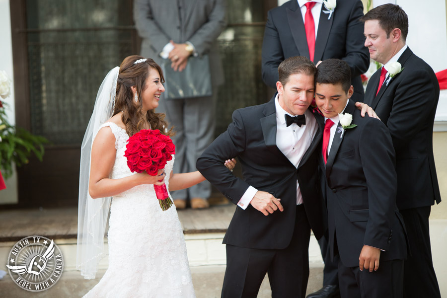 Taylor Mansion wedding photo of bride and groom at wedding ceremony