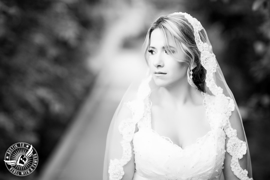 Berry Springs Park and Preserve bridal portrait in Georgetown, Texas, with hair and makeup by Kiss by Katie