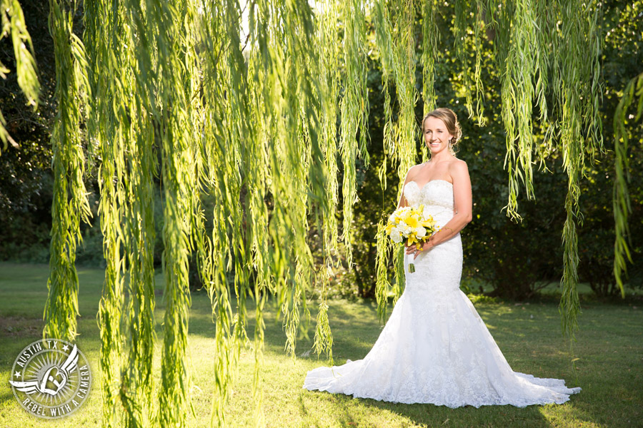 Bridal portraits at Butler Park in Downtown Austin, Texas.