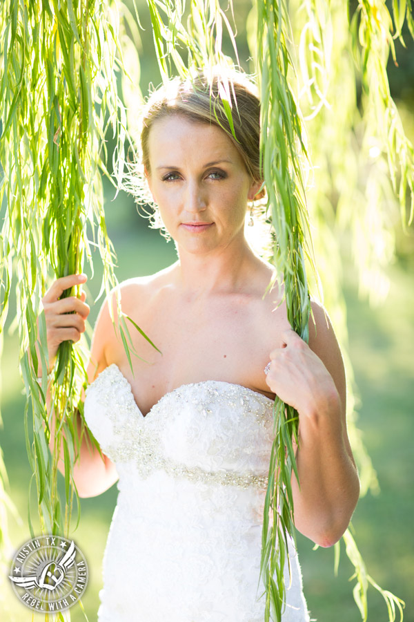 Bridal portraits at Butler Park in Downtown Austin, Texas.