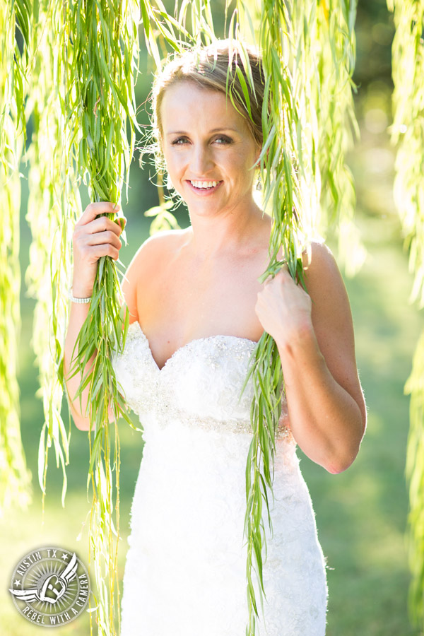 Bridal portraits at Butler Park in Downtown Austin, Texas.