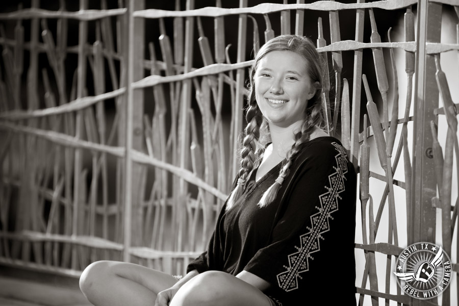 Fun senior portraits at Butler Park in downtown Austin, Texas.