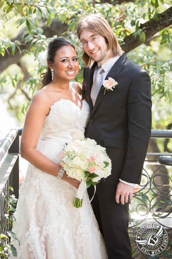 Austin wedding photographer at Olive and June - bride and groom