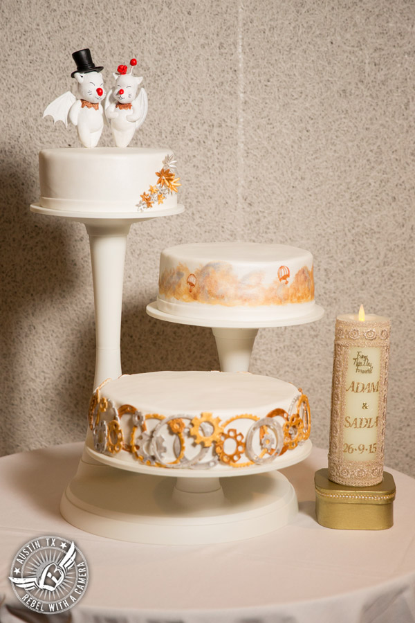 Austin wedding photographer at Olive and June - Final Fantasy wedding cake