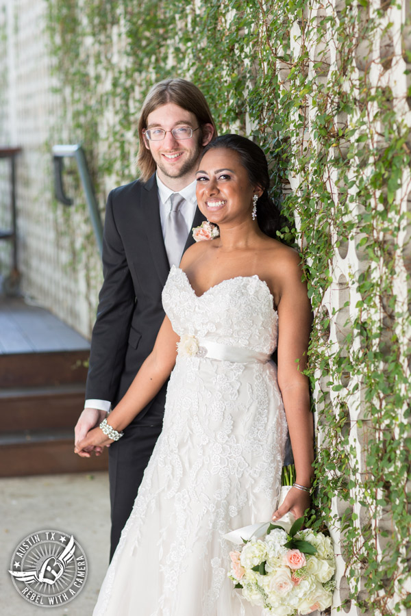 Austin wedding photographer at Olive and June - bride and groom