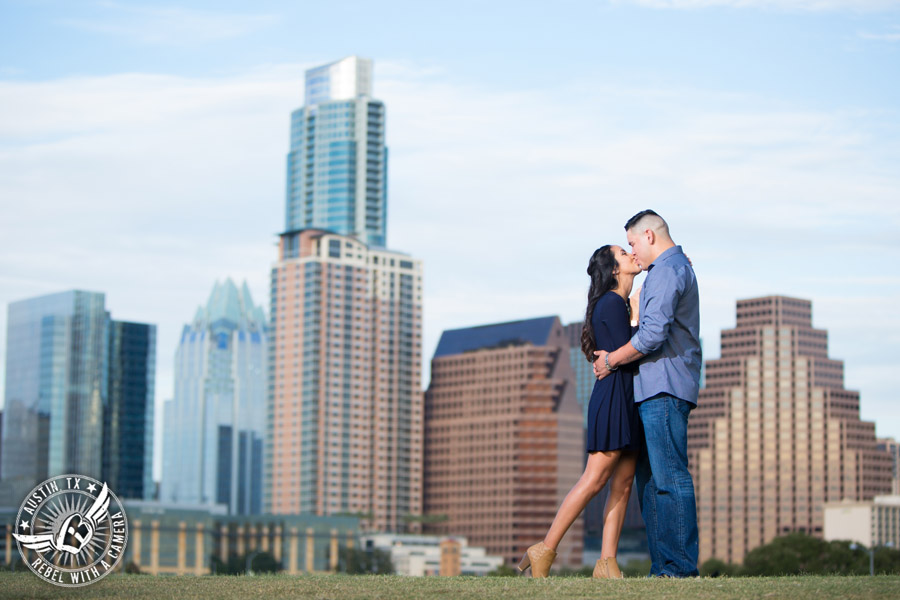 Engagement pictures at the Long Center in Austin