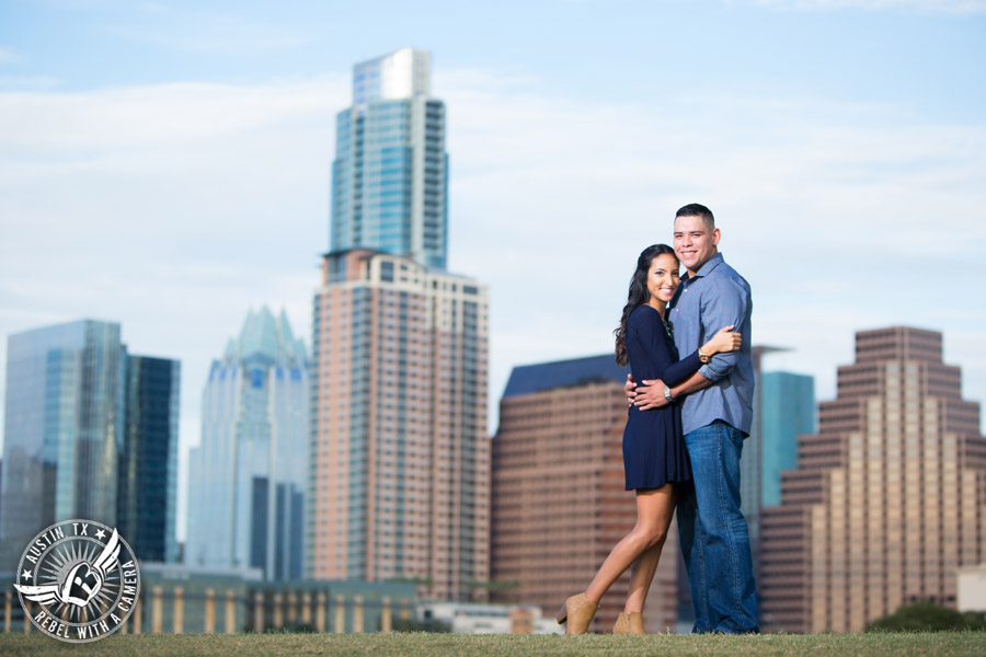 Engagement pictures at the Long Center in Austin