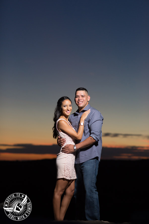 Engagement pictures at the Pennybacker Bridge in Austin