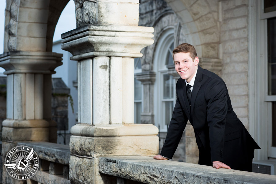 Austin senior portraits at Chateau Bellevue