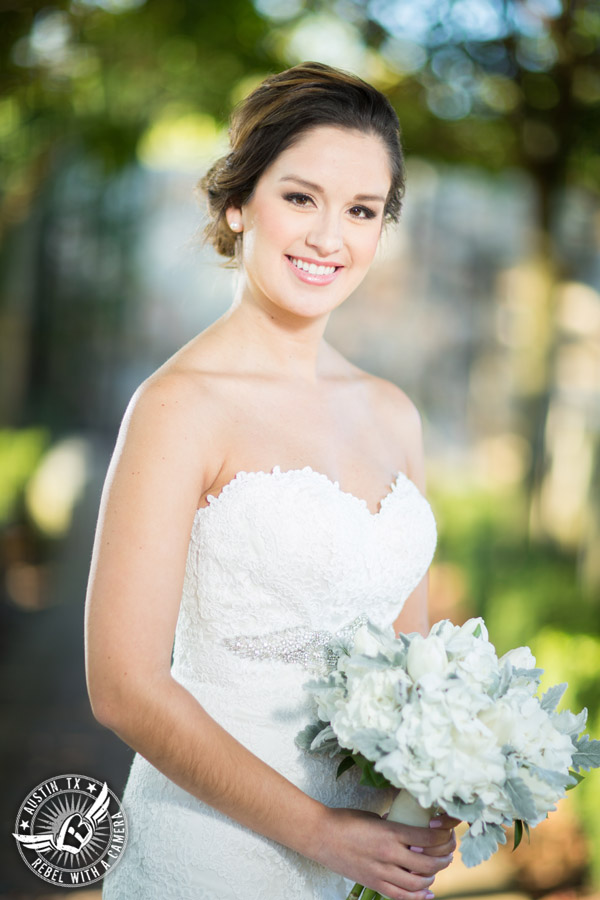 Bridal portraits on Lake Travis - makeup Hint of Shimmer, hair Adore Salon, dress Stella York, bouquet Bouquets of Austin