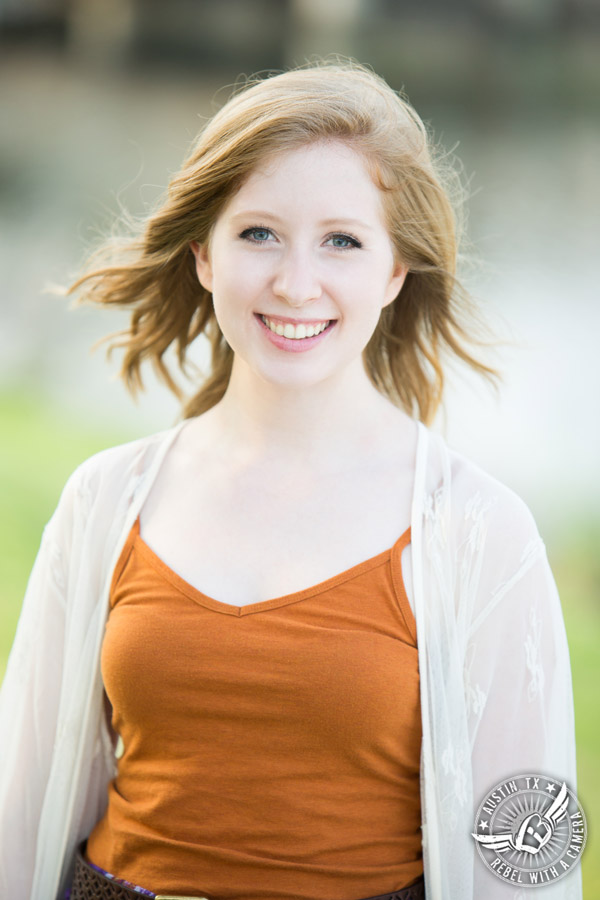 Graduation portraits at Butler Park in Austin, Texas