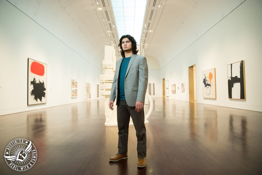 Senior Portraits at The Blanton Museum of Art on the UT Campus in Austin