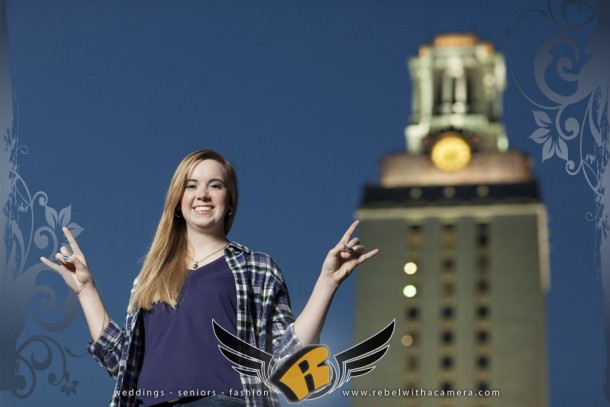 Senior photos at the Texas Capitol and the University of Texas at Austin