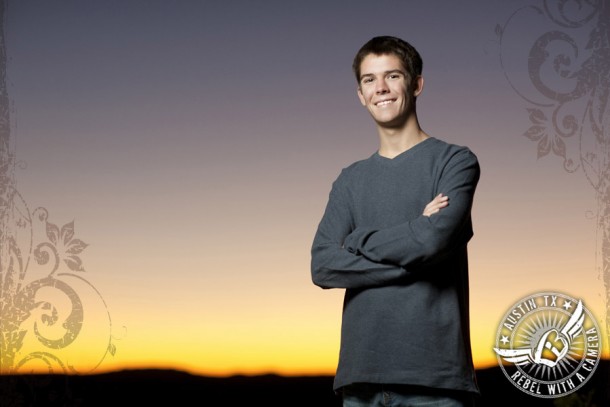 sunset senior portraits austin