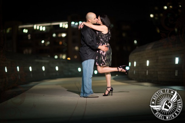 playful engagement photos at the long center austin