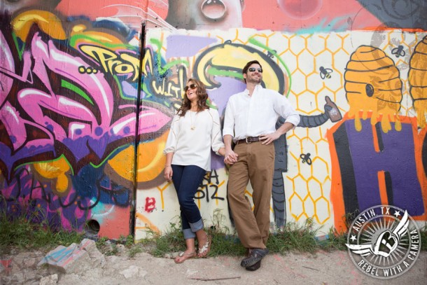 castle hill graffiti and ut campus engagement pictures