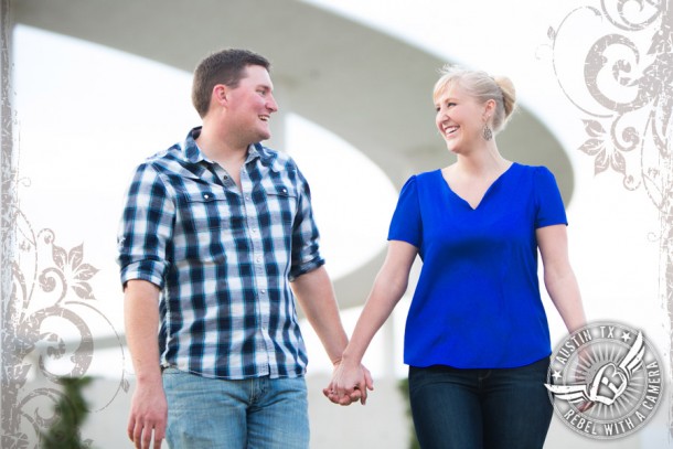 fun engagement pictures at the long center