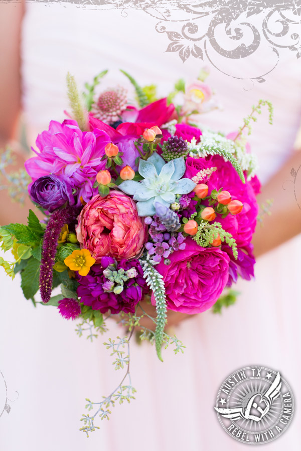 Gorgeous bridesmaid bouquet by Petal Pushers at Vista West Ranch