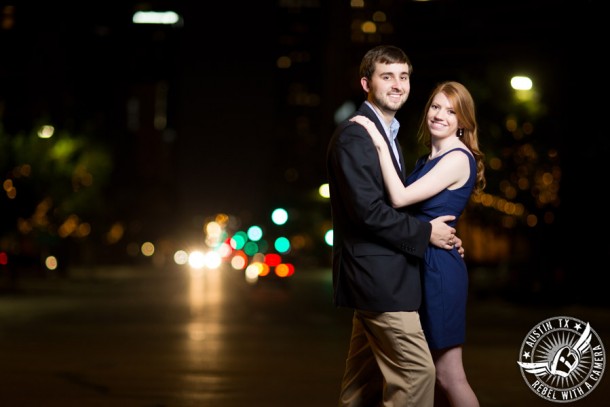 Dramatic Engagement pictures at the Texas State Capitol in Austin