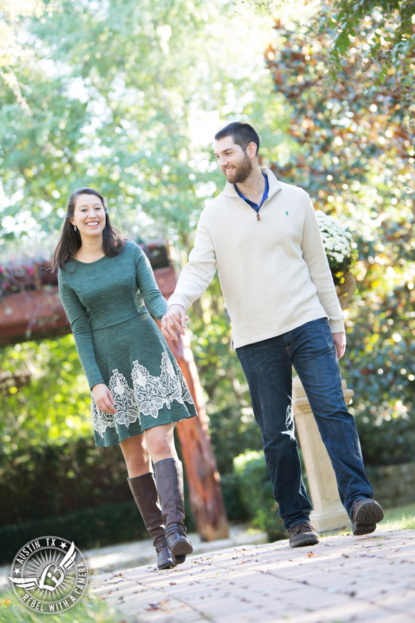 Engagement pictures at Nature's Point on Lake Travis in Austin, Texas
