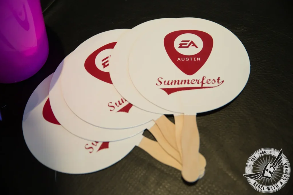 EA Austin Summerfest handheld fan in Austin, TX.