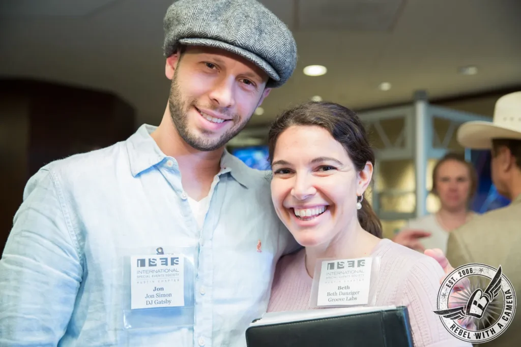 Two smiling ISES attendees posing together